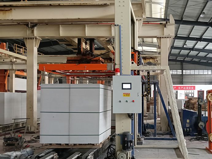 Линия упаковки газобетонных блоков